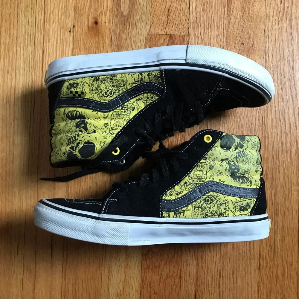 Vans X Gigliotti Spongebob Black & Yellow High-Top Skate Sneakers 11